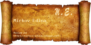 Mirkov Edina névjegykártya
